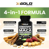 X Gold Health polvo de extractos mixtos destacando concentración y pureza