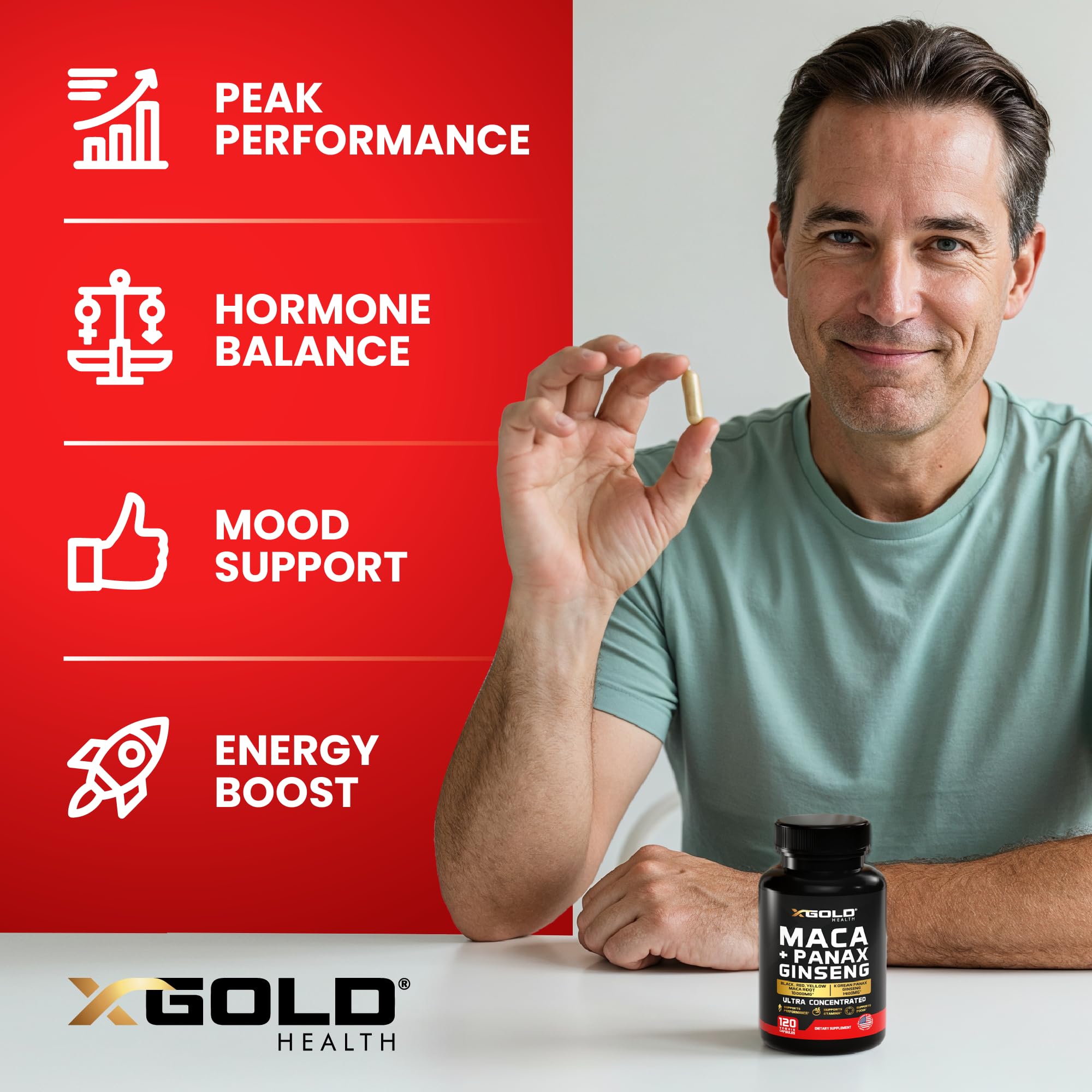 X Gold Health raíz de Panax ginseng coreano en detalle, extracto 10:1