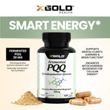 X Gold Health detalle de la cápsula que destaca la pureza fermentada y calidad