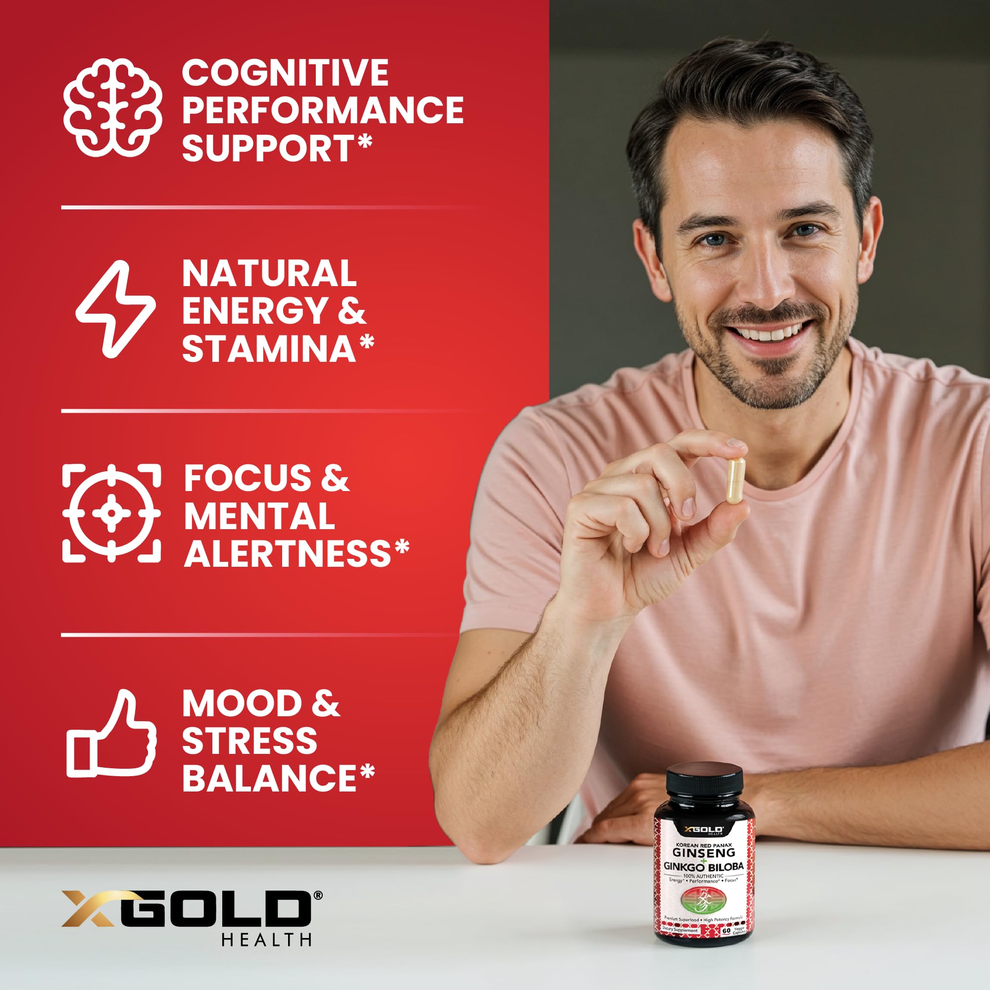 X Gold Health textura del extracto en polvo, sugiere pureza y potencia