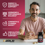 X Gold Health polvo de extracto en cucharita para visualizar potencia