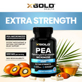 X Gold Health polvo micronizado en primer plano, mejora de absorción