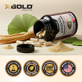 X Gold Health uso en oficina mostrando enfoque y productividad