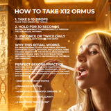 X12 Ormus en ambiente de meditación y vela, producto para apoyar rituales
