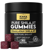 Xara Shilajit frontal del envase mostrando diseño y beneficios claros