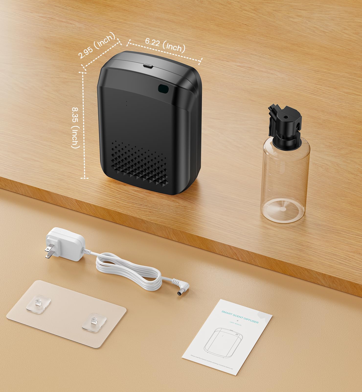 XEITIN comparativa de tamaño, muestra escala y adaptación al espacio