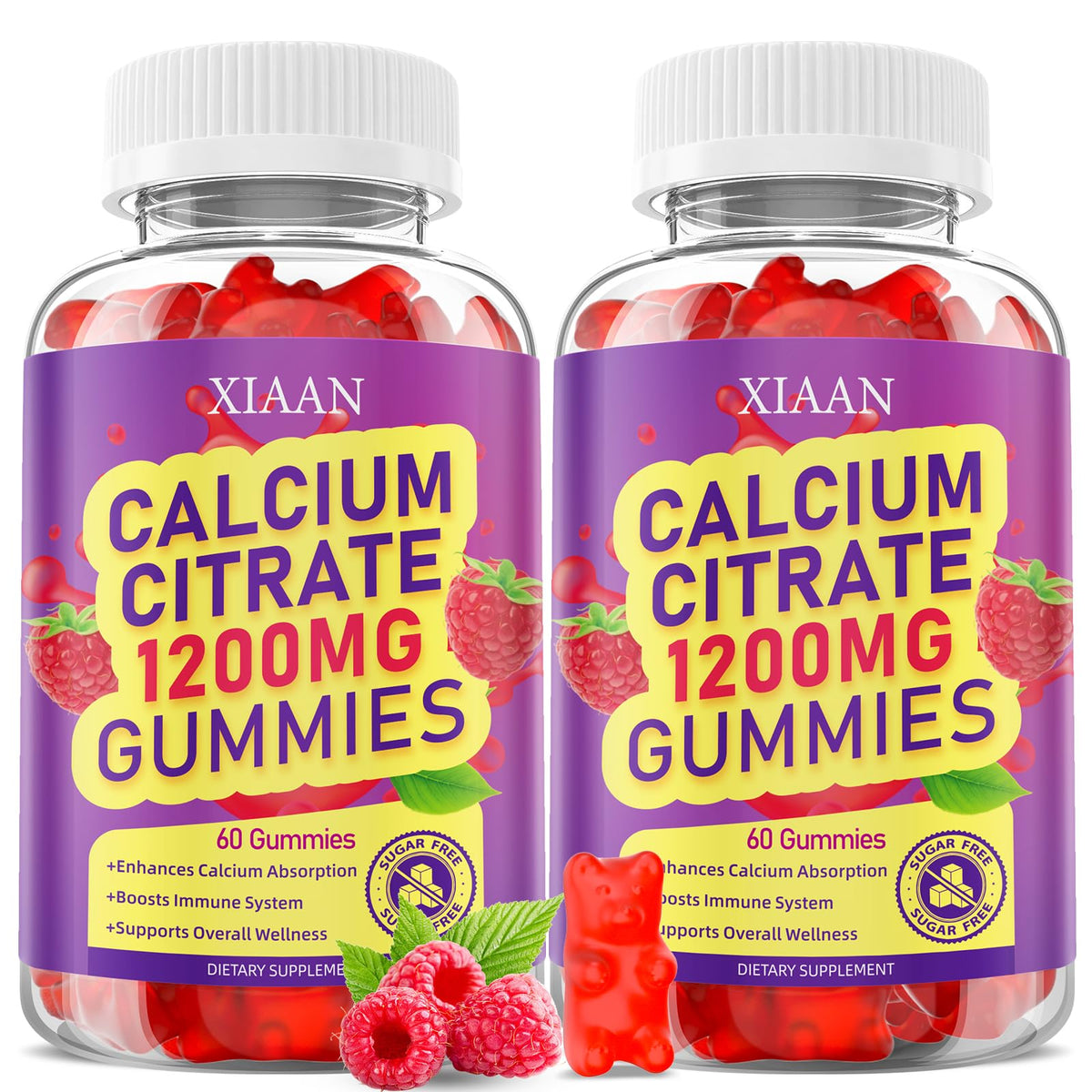 XIAAN envase frontal mostrando gominolas y 1200 mg por ración beneficio práctico