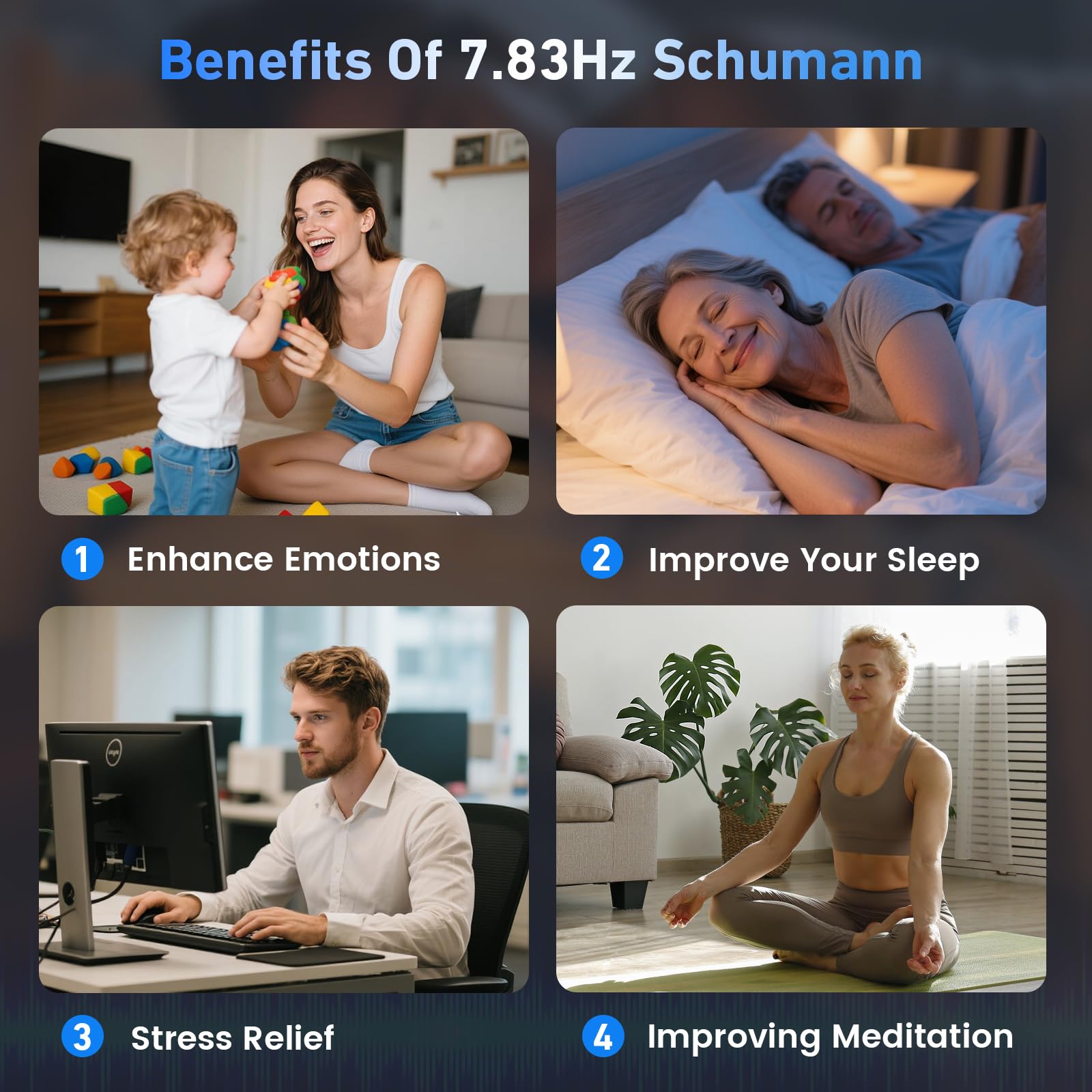 XIKDS en uso con auriculares para verificar la señal y apoyar la meditación personal