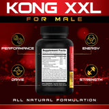 XL Science Kong XXL persona sosteniendo frasco ilustrando dosificación práctica