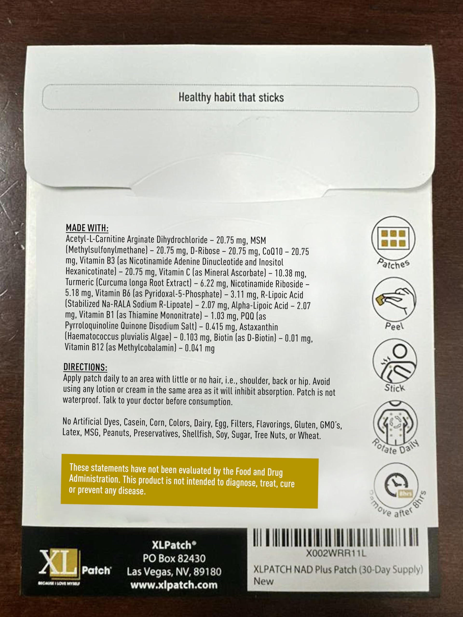 XLPATCH primer plano del parche que destaca textura y adhesión segura