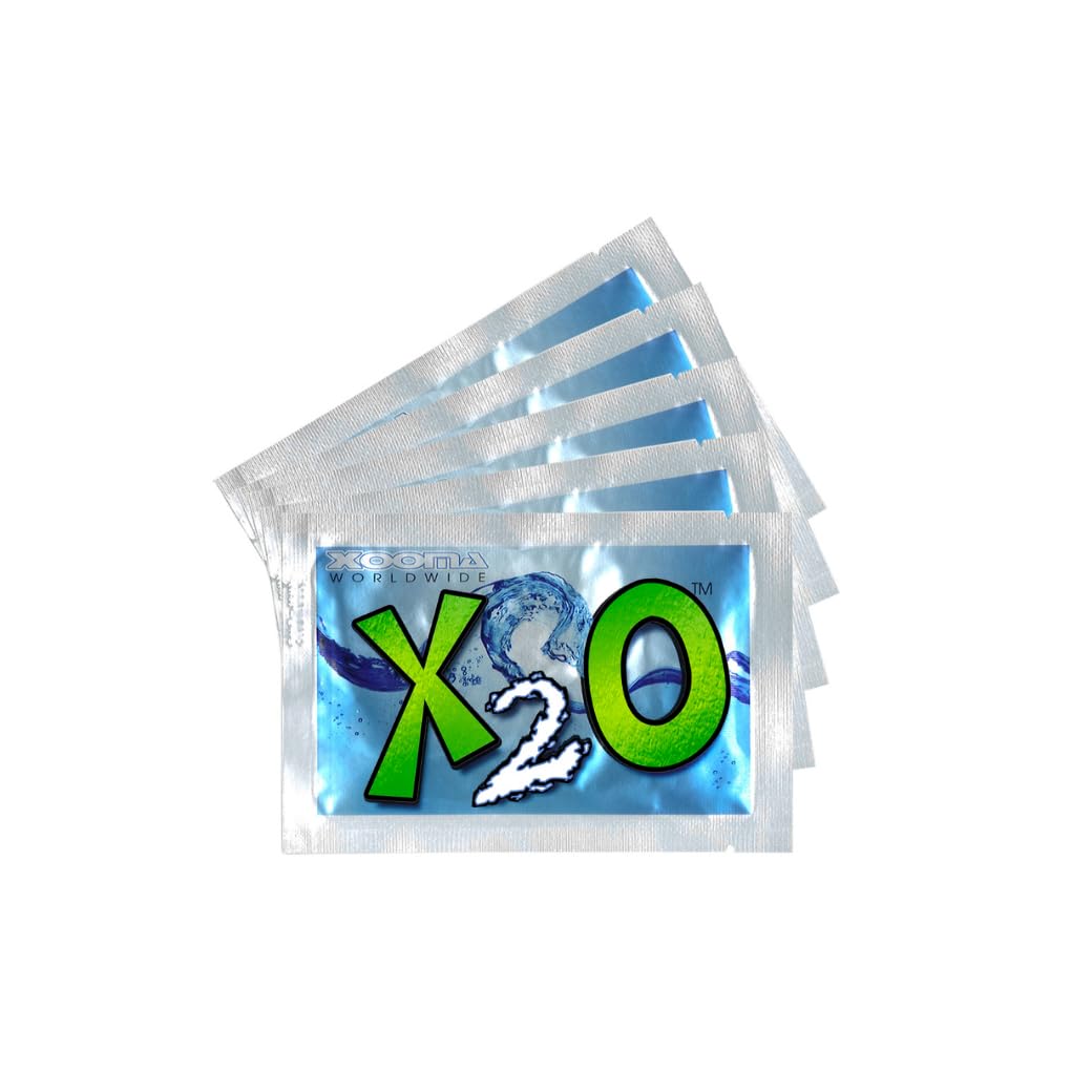 Xooma X2O frontal del envase mostrando 30 sobres y beneficios