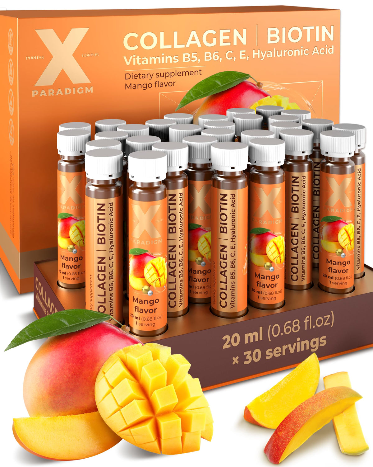 XParadigm Puritas Corpus frente del envase mostrando diseño y dosis conveniente