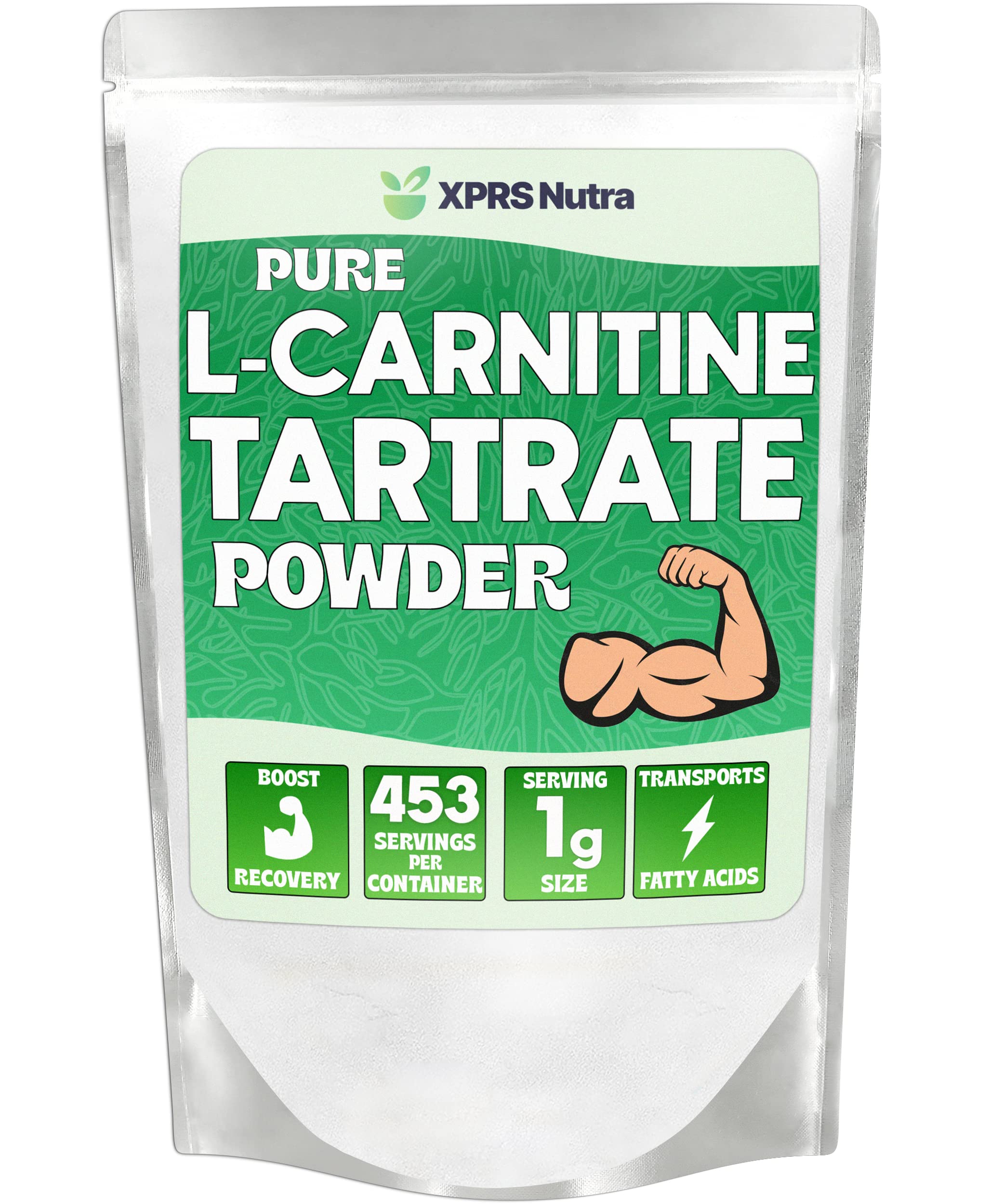 XPRS Nutra frente del envase mostrando presentación de 16 oz y pureza