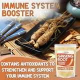 XPRS Nutra raíz de ginseng en detalle, visual de calidad de origen