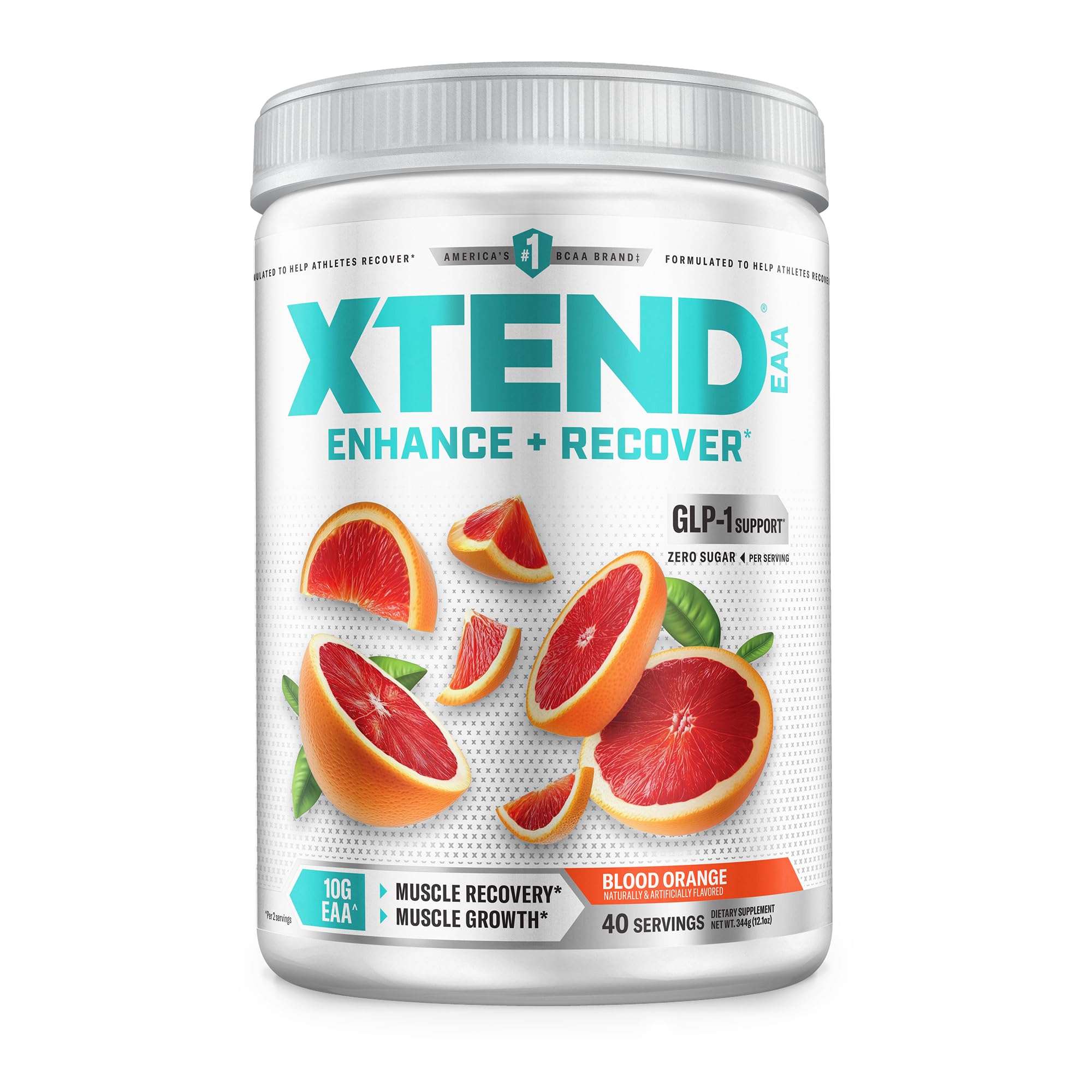 Xtend envase frontal Blood Orange mostrando la marca y beneficio recuperación