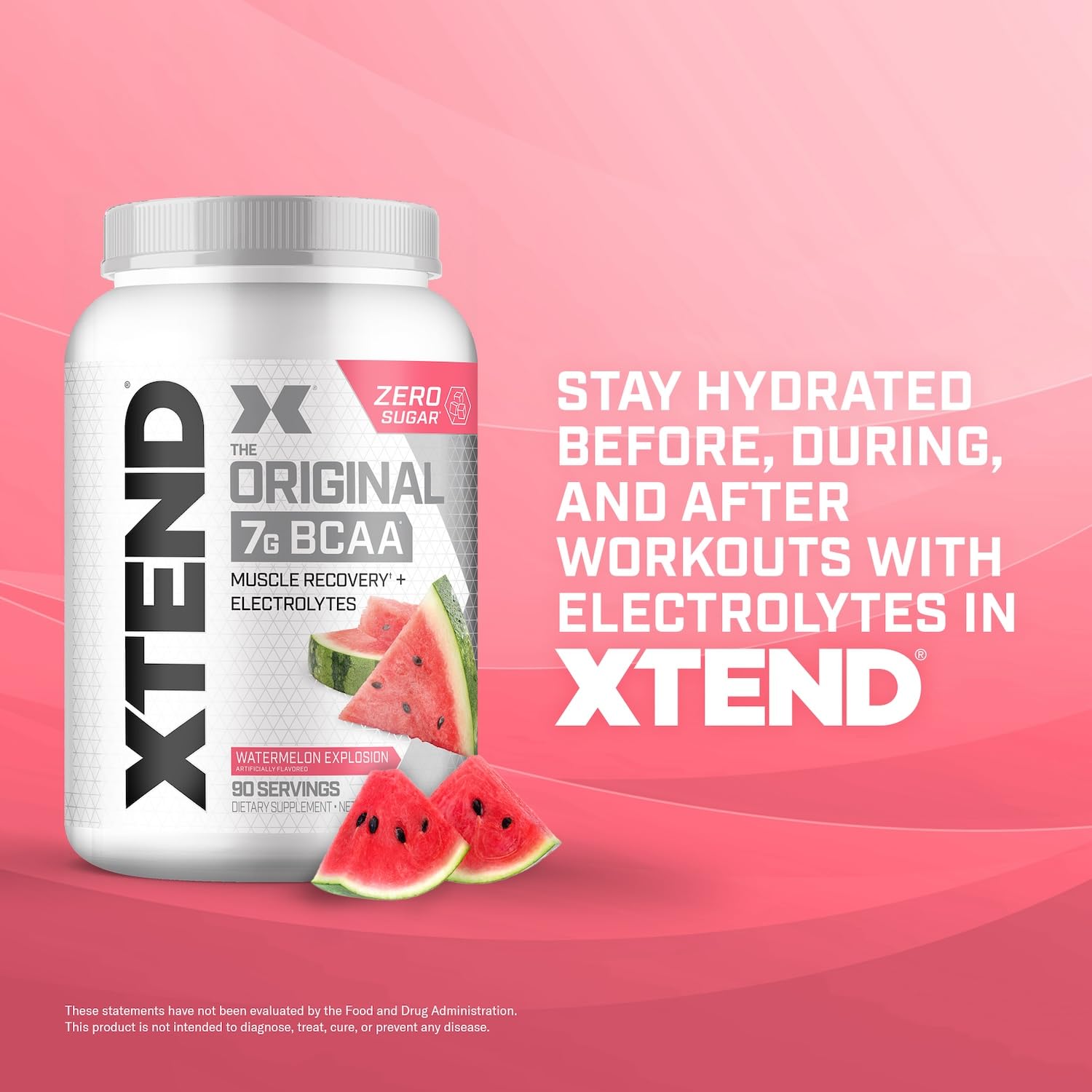 Xtend etiqueta con ingredientes mostrando 7g BCAA y certificaciones