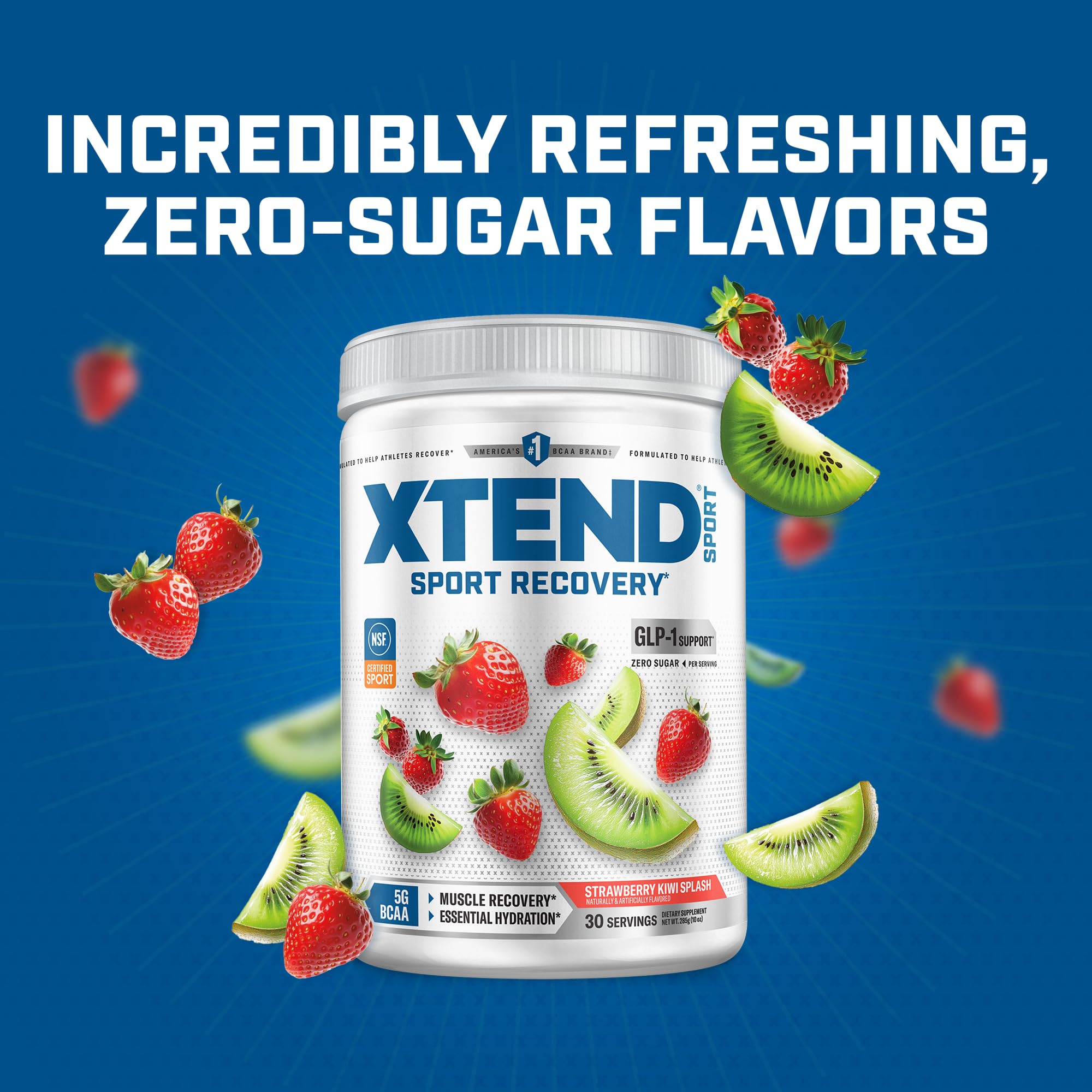 Xtend etiqueta con ingredientes y sello NSF Certified for Sport garantiza calidad