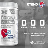 Xtend etiqueta nutricional detalle con 7g BCAA y 2.5g glutamina