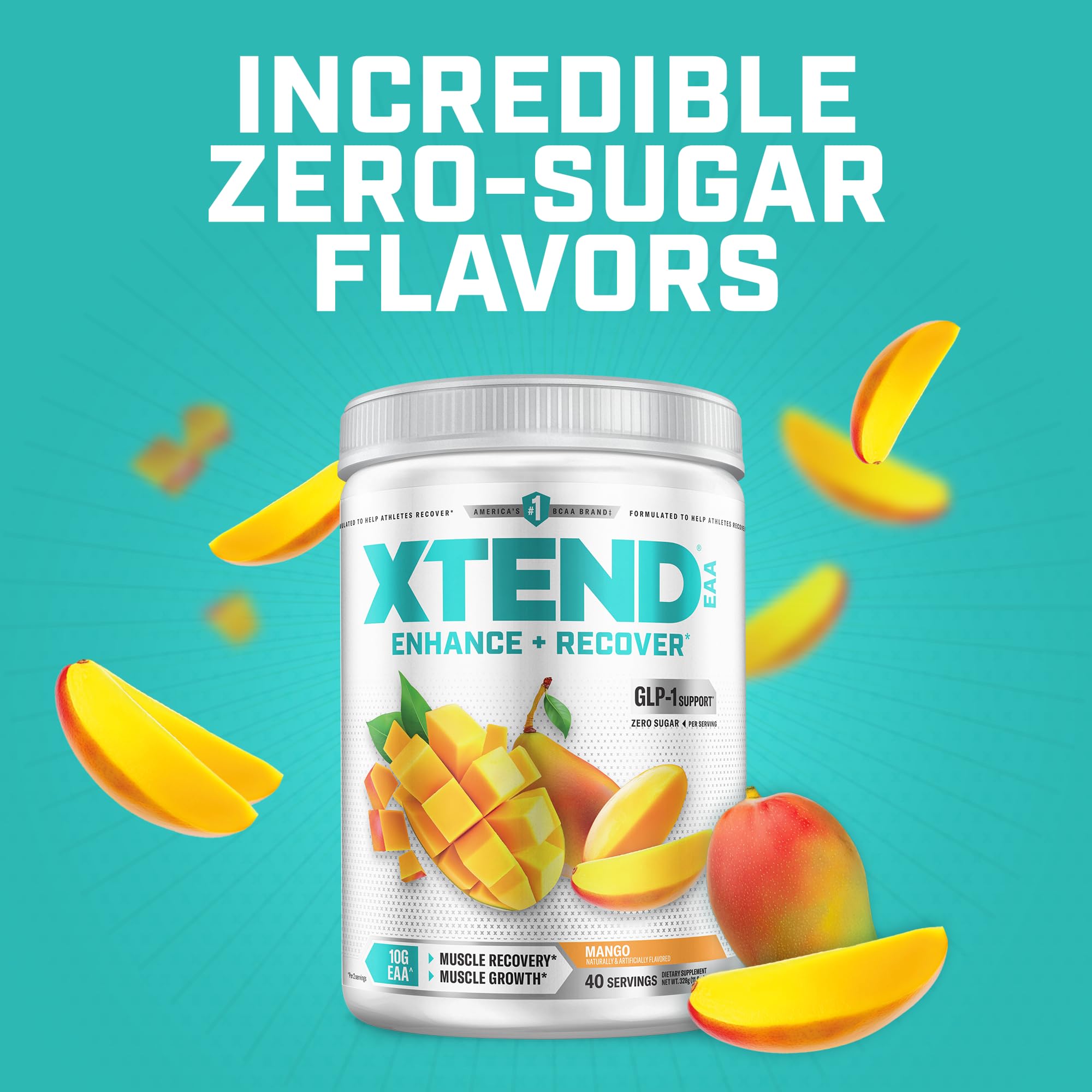 Xtend etiqueta nutricional detalle mostrando EAAs y cero azúcares