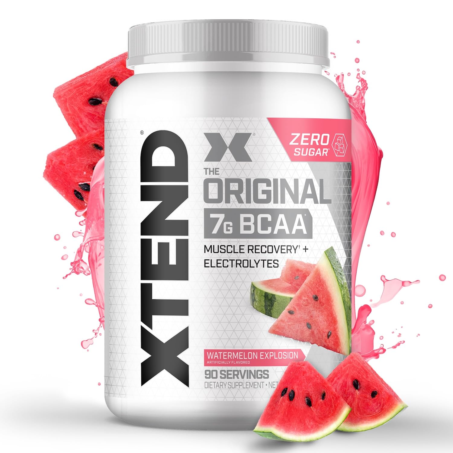 Xtend frasco frontal Watermelon Explosion mostrando envase y beneficios