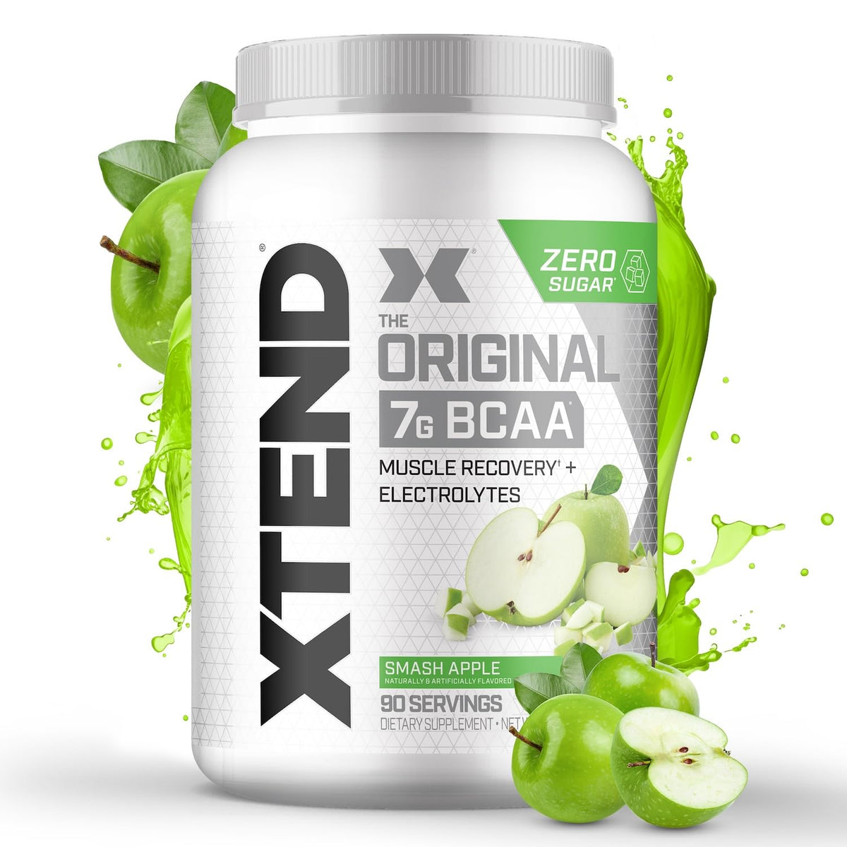 Xtend frasco frontal mostrando etiqueta y beneficios de recuperación