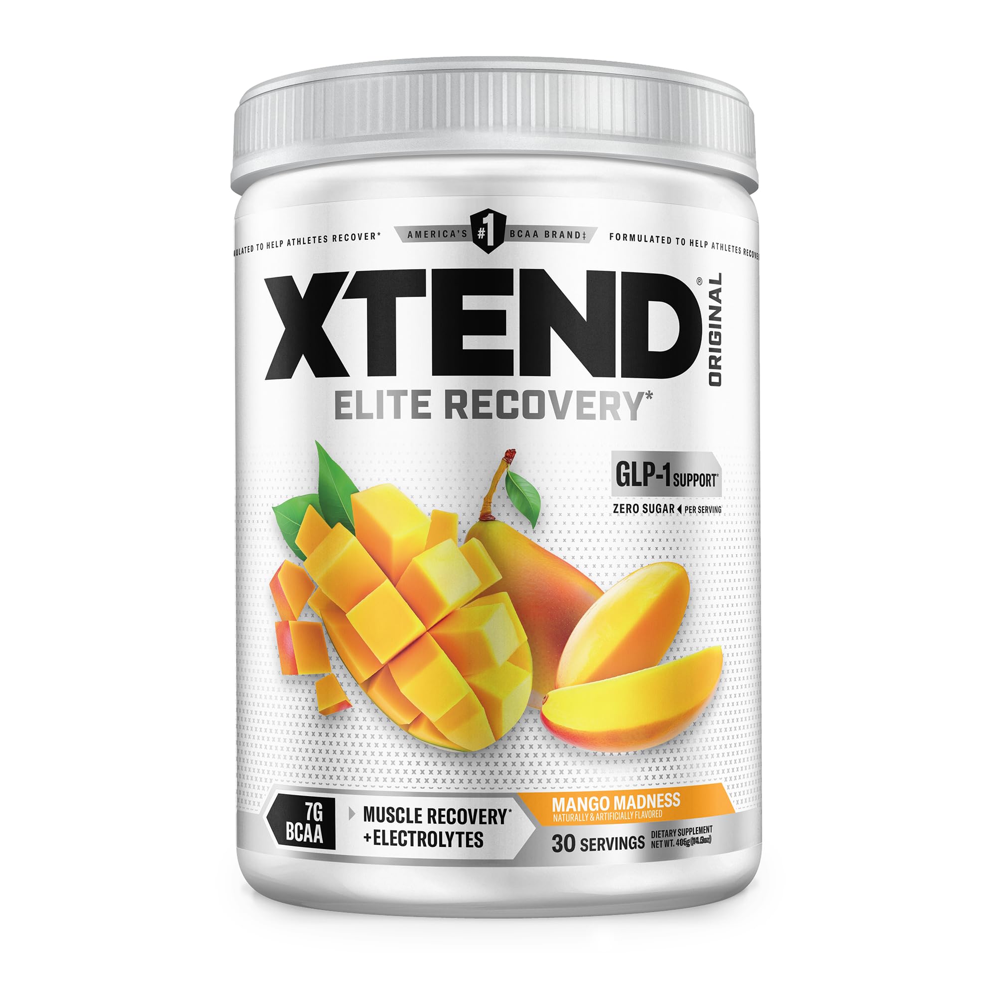 Xtend envase frontal Mango Madness mostrando rótulo y beneficios