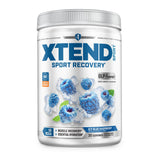 XTEND envase frontal Blue Raspberry Ice mostrando 30 porciones y beneficios de recuperación
