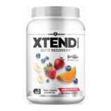 Xtend bote frontal Fruit Punch mostrando etiqueta y beneficio de recuperación