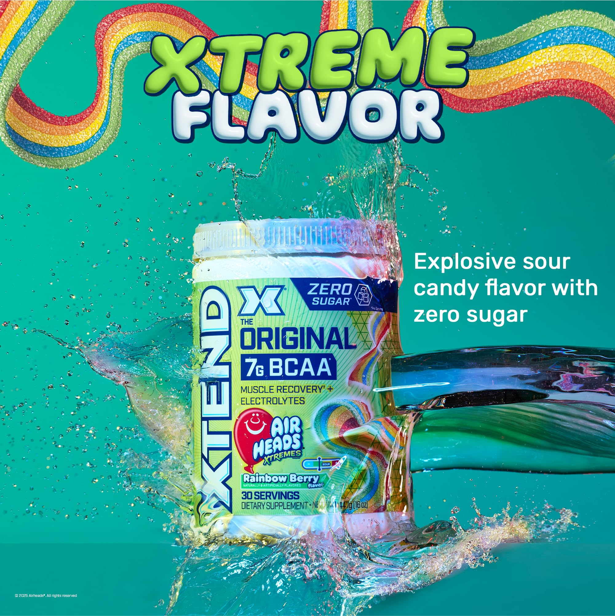 Xtend ingredientes en primer plano destacando BCAA y electrolitos
