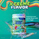 Xtend ingredientes en primer plano destacando BCAA y electrolitos