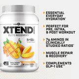 XTEND etiqueta nutricional detalle con beneficios y certificaciones visibles