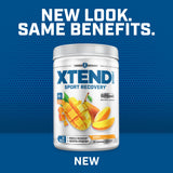 Xtend polvillo disuelto en vaso transparente listo para beber, mejora hidratación