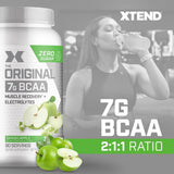 Vaso con bebida Xtend mezclada, marca Xtend para hidratación efectiva