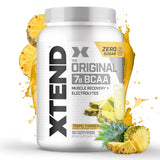Xtend frasco delantero Tropic Thunder mostrando etiqueta y beneficio de recuperación