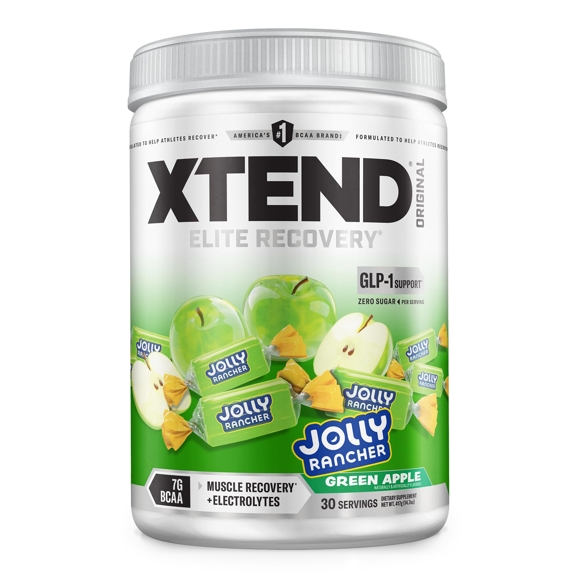 Xtend frente del envase mostrando la marca y el sabor manzana verde para elección rápida