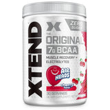 Xtend envase frente mostrando 30 porciones y sabor Cherry Airheads, beneficio recuperación