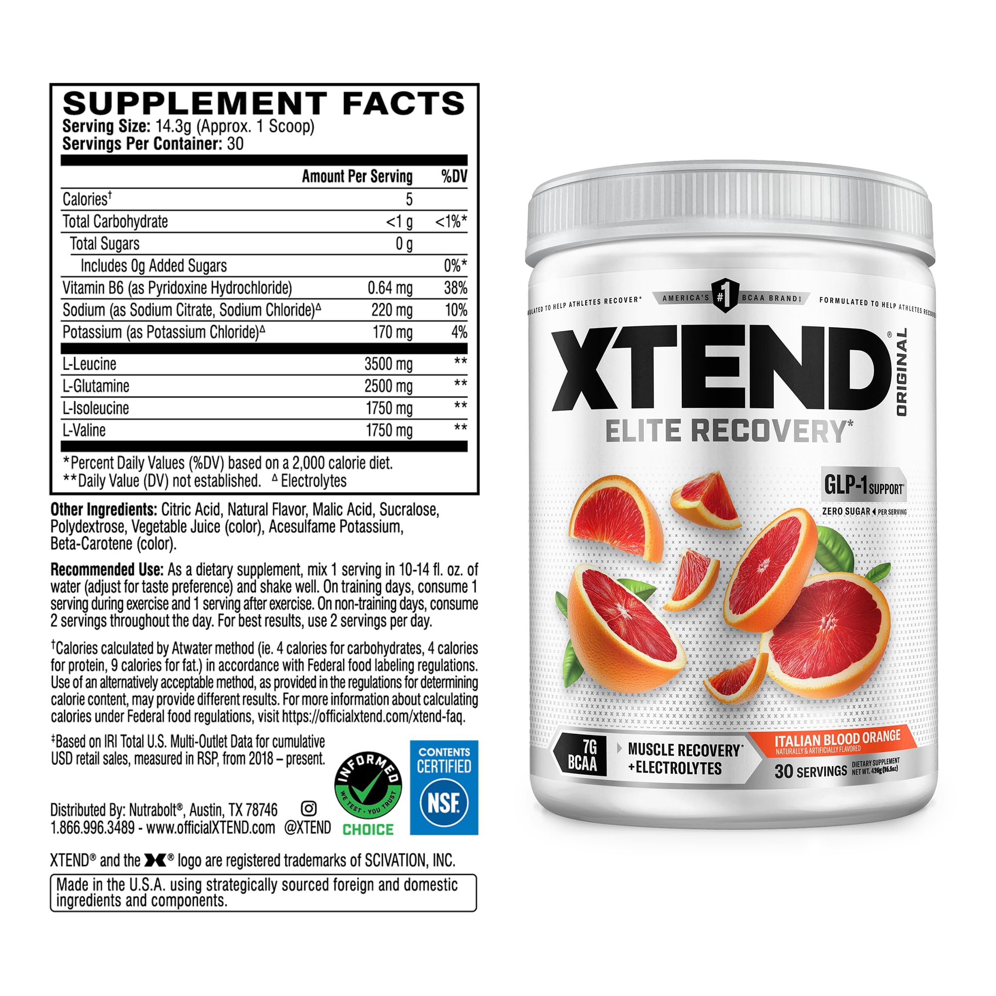 Xtend polvo naranja sanguina textura fina fácil disolver