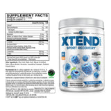 XTEND primer plano del polvo y textura en cuchara, evidencia de mezcla fina y disolución rápida