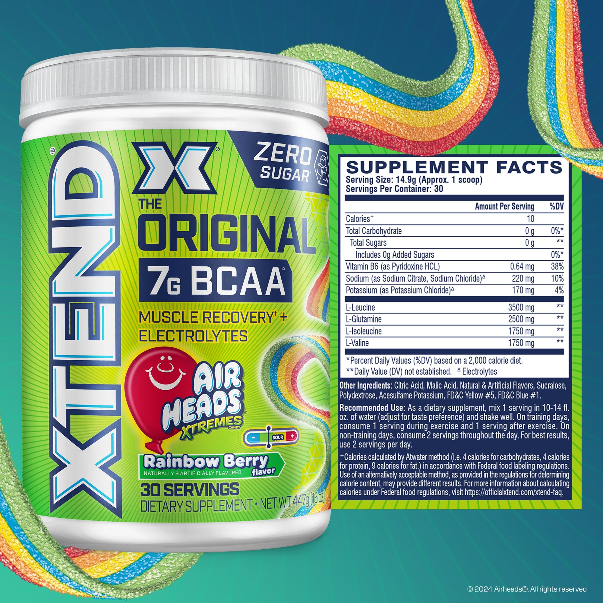 Xtend polvo en cuchara mostrando textura y mezcla fácil