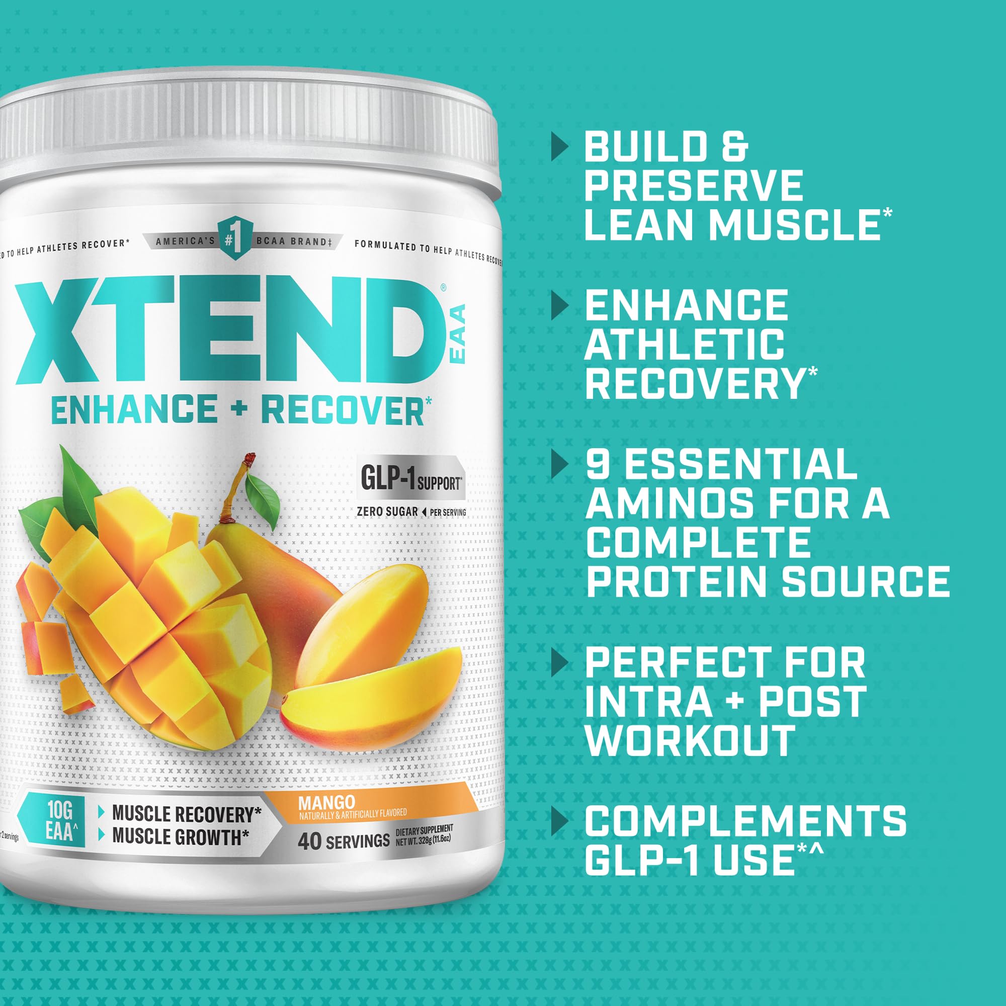 Xtend porciones comparación con cuchara, control de dosis y conveniencia
