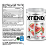 Xtend primer plano del polvo dissoluble con textura y mezcla rápida