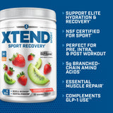 Xtend vaso mezclado en uso durante entrenamiento para reponer electrolitos