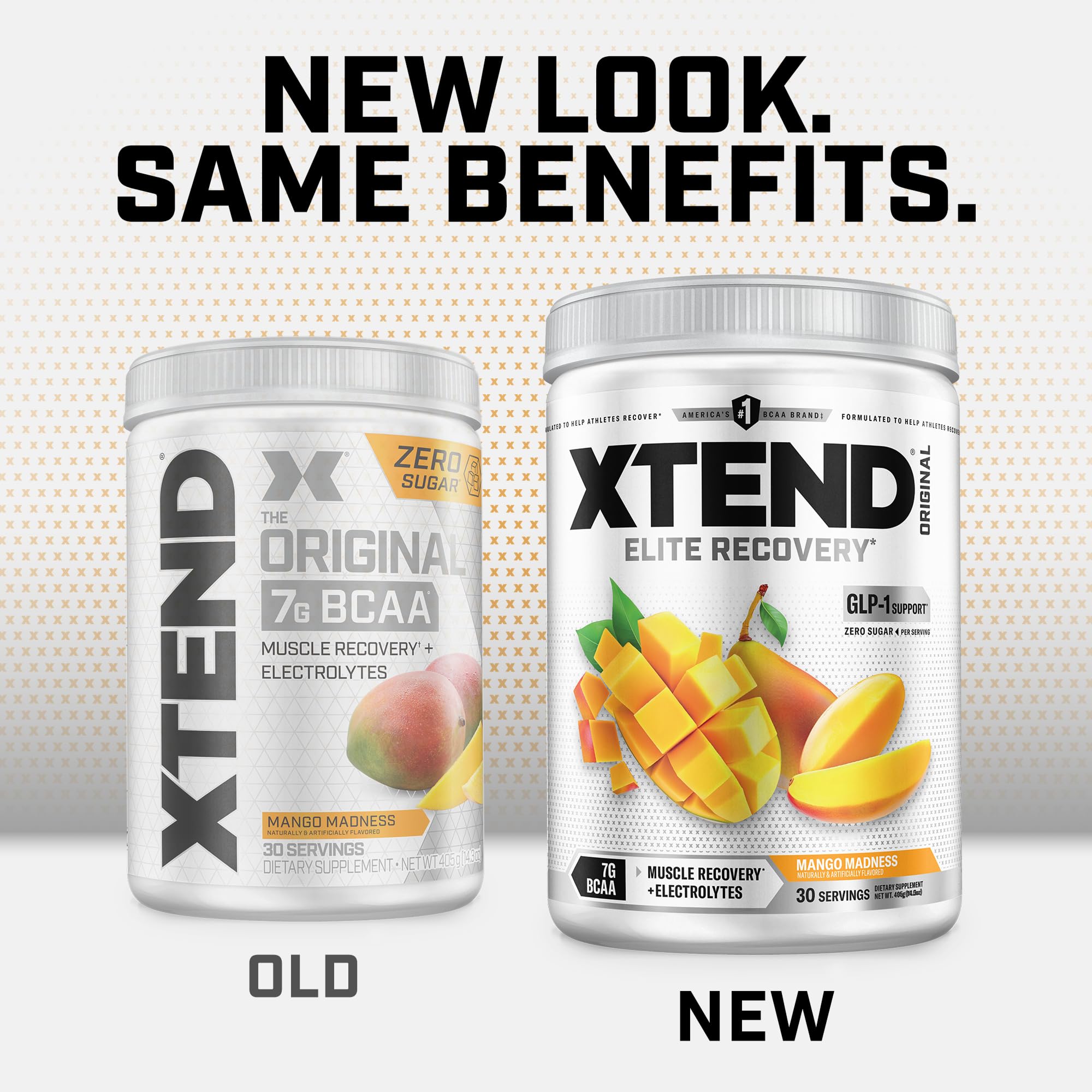 Vaso con Xtend mezclado color mango, hidratación inmediata