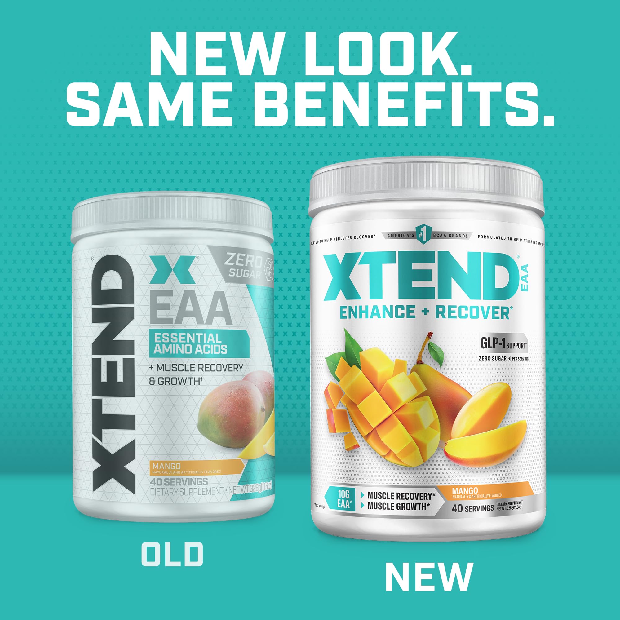 Xtend vaso mezclado mango en uso, hidratación y recuperación rápida