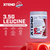 Xtend bebida preparada en vaso con hielo mostrando refresco y electrolitos, beneficio hidratación