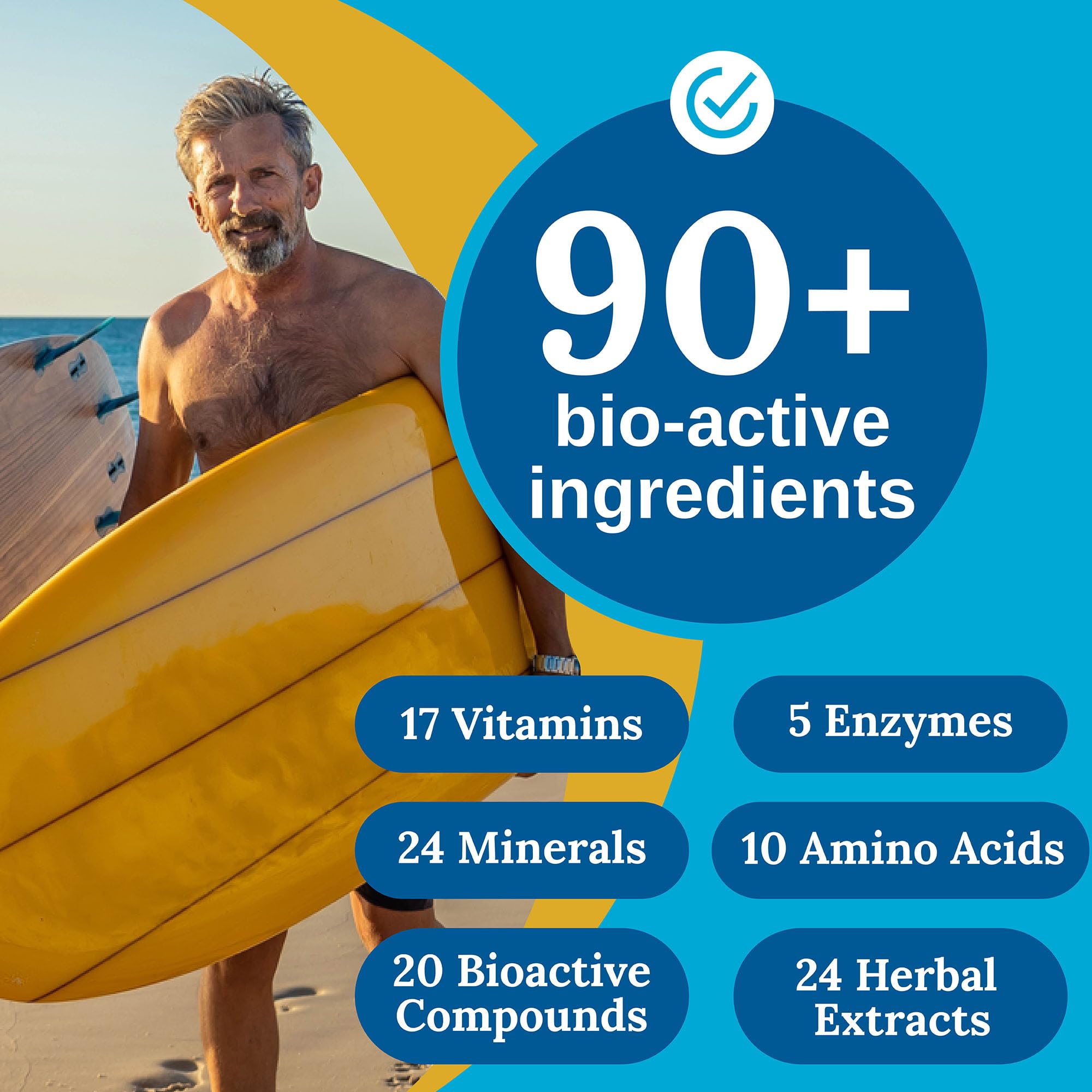 Xtendlife botella con etiqueta legible resaltando ingredientes