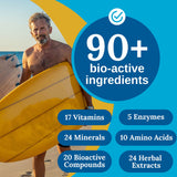 Xtendlife botella con etiqueta legible resaltando ingredientes