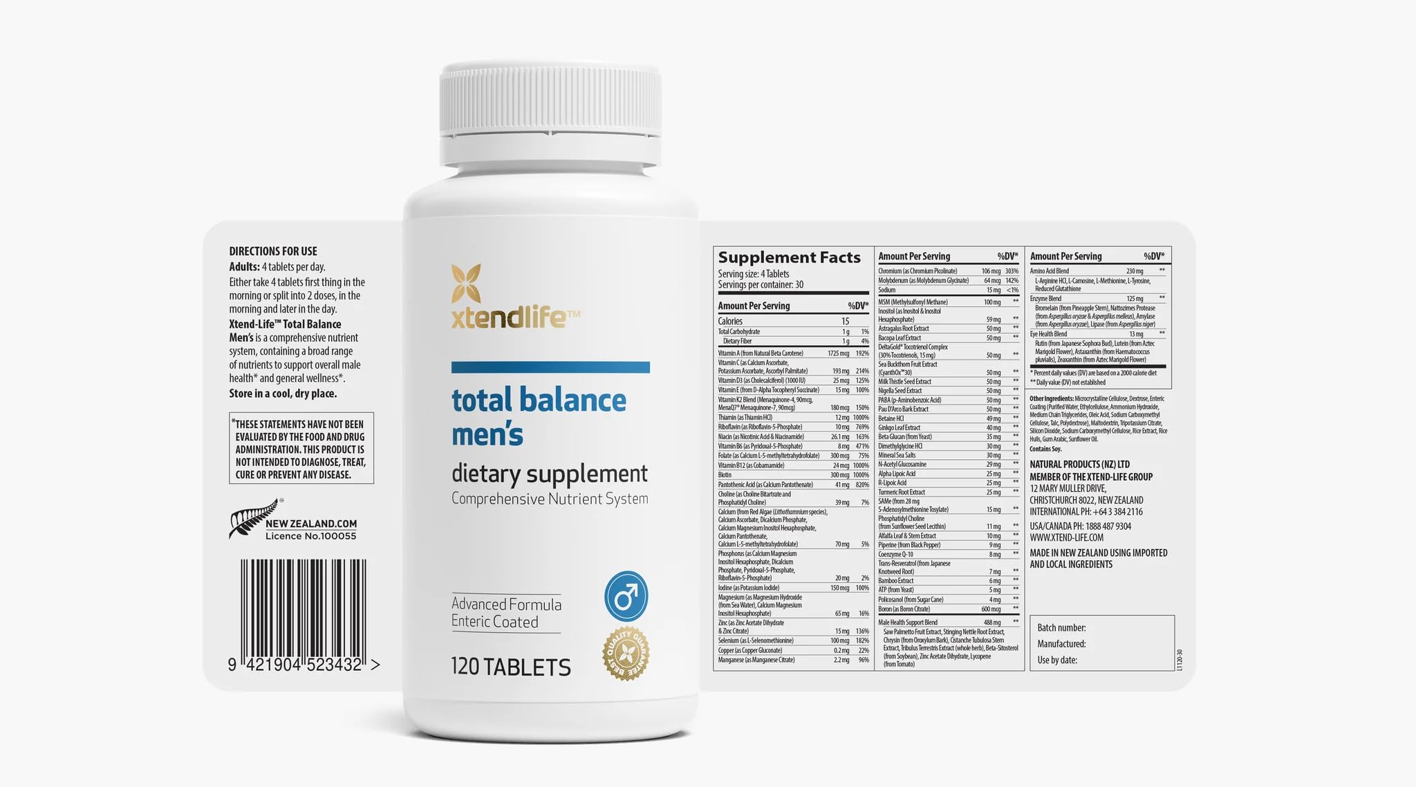 Xtendlife ingredientes clave vitamina C y zinc para defensa