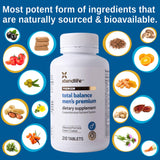 Ingredientes naturales y hierbas usados en Xtendlife alineados