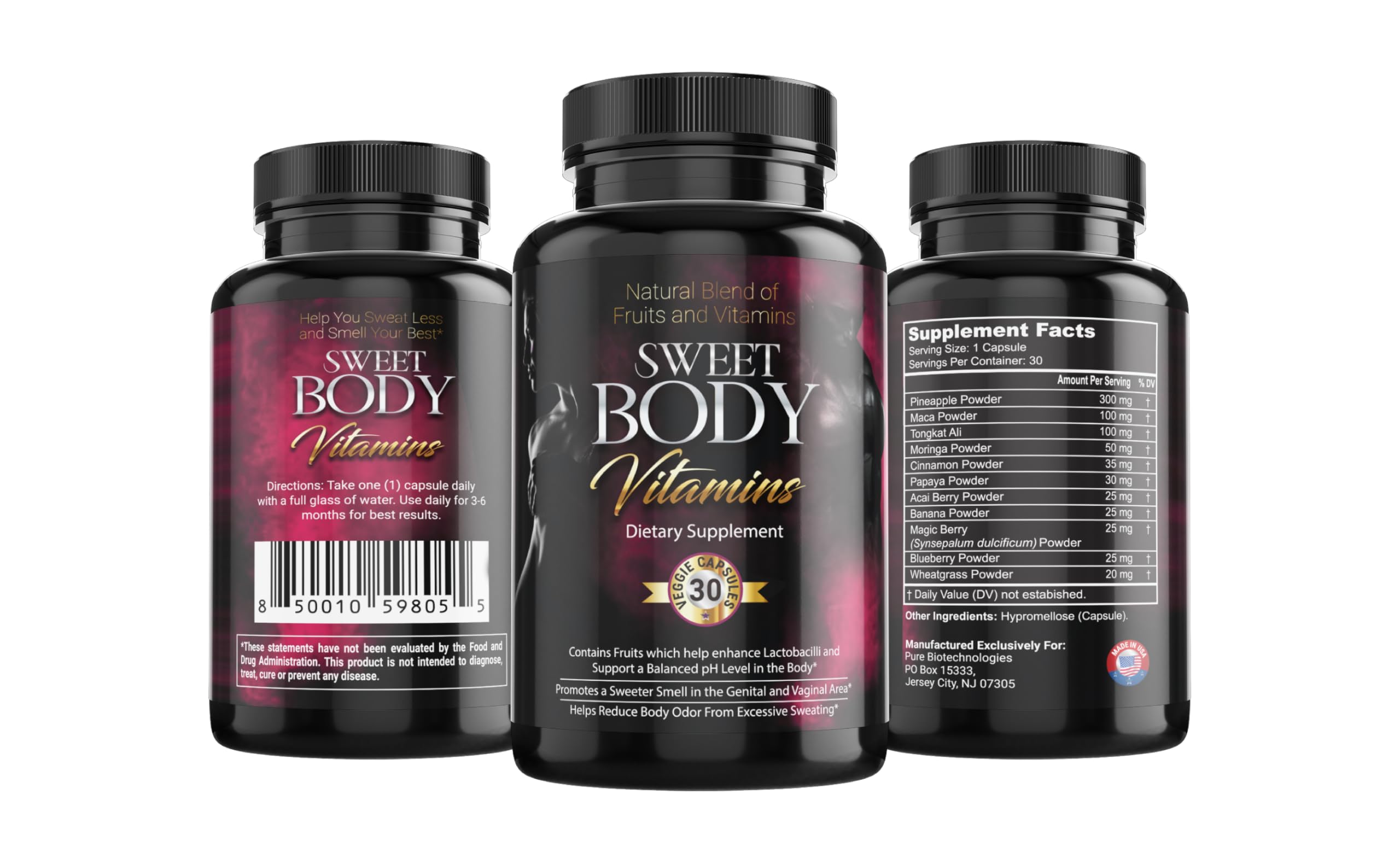 Xtra Body SweetBody vista frontal del envase, presentación clara y profesional